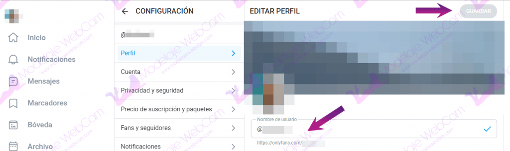 Cómo crear o agregar un nombre de usuario en OnlyFans