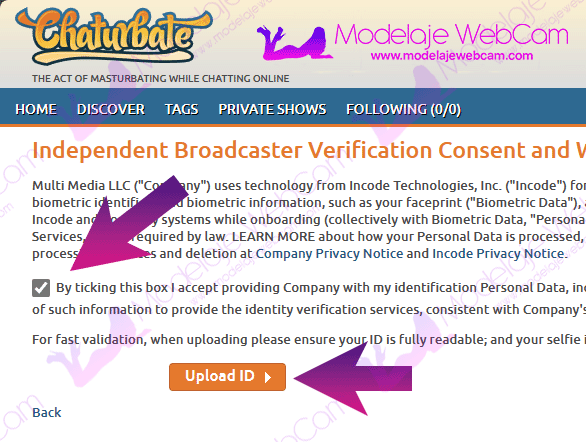 Chaturbate Independent Broadcaster Verification Consent