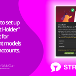 Set up an "Account Holder" on Stripchat