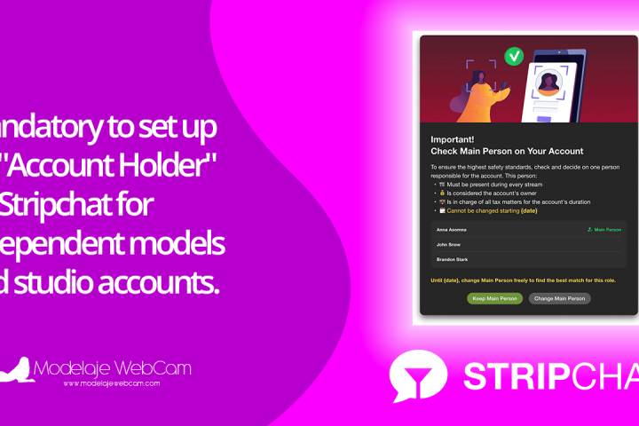 Set up an "Account Holder" on Stripchat