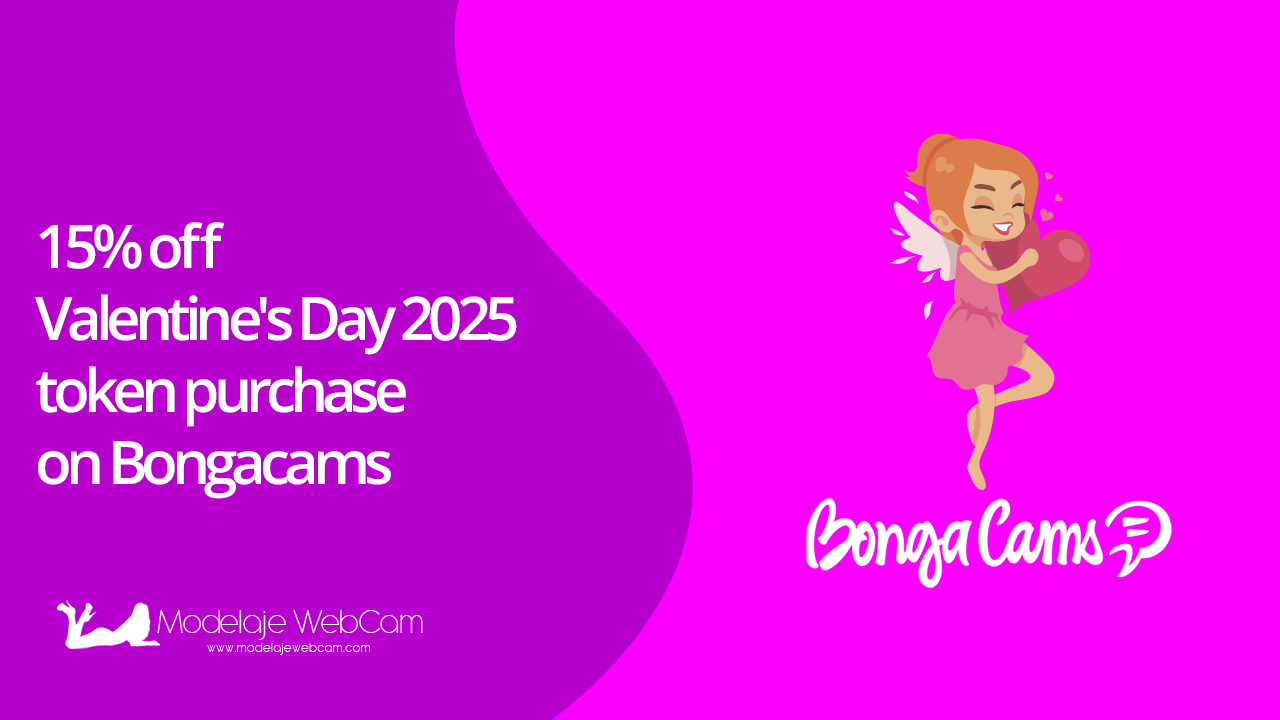 15% off Valentine's Day 2025 token purchase on Bongacams